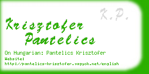 krisztofer pantelics business card